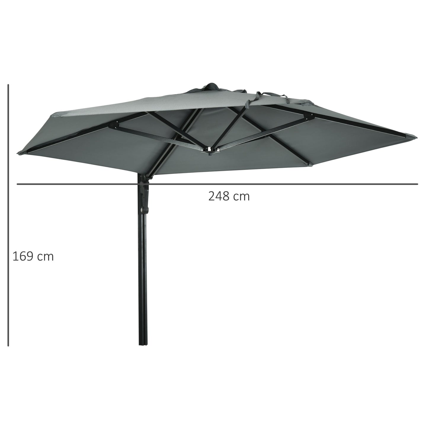 Outsunny Wall Mounted Parasol