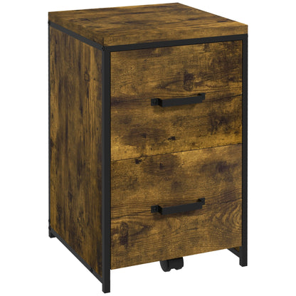 Vinsetto 70cm Industrial Filing Cabinet with 2 Drawers