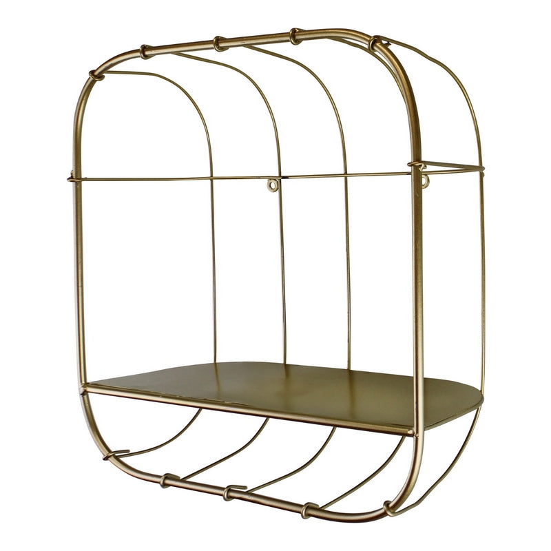 Essentials Shelving Unit Metal Gold 1 Shelf