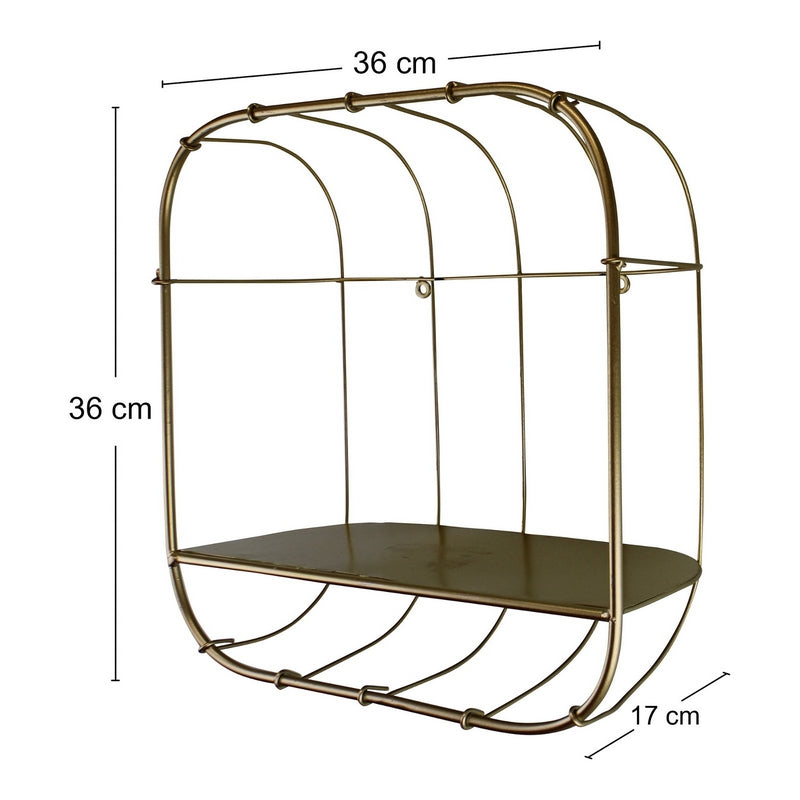 Essentials Shelving Unit Metal Gold 1 Shelf