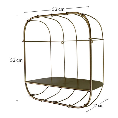 Essentials Shelving Unit Metal Gold 1 Shelf