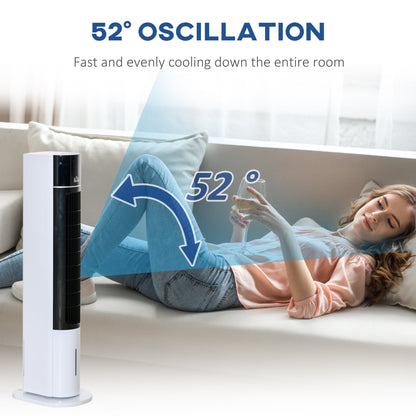 3L Oscillating Three Speed Air Cooler With Timer & Remote Control White & Black