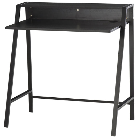 Writing Desk Computer Table Home Office PC Laptop Workstation Storage Shelf Black