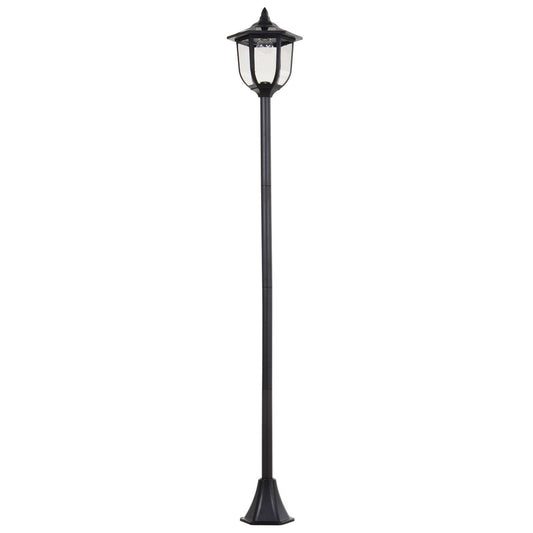 Outdoor Garden Solar Post Lamp Sensor Light LED Lantern Bollard Pathway Torch Light 1.77m Tall