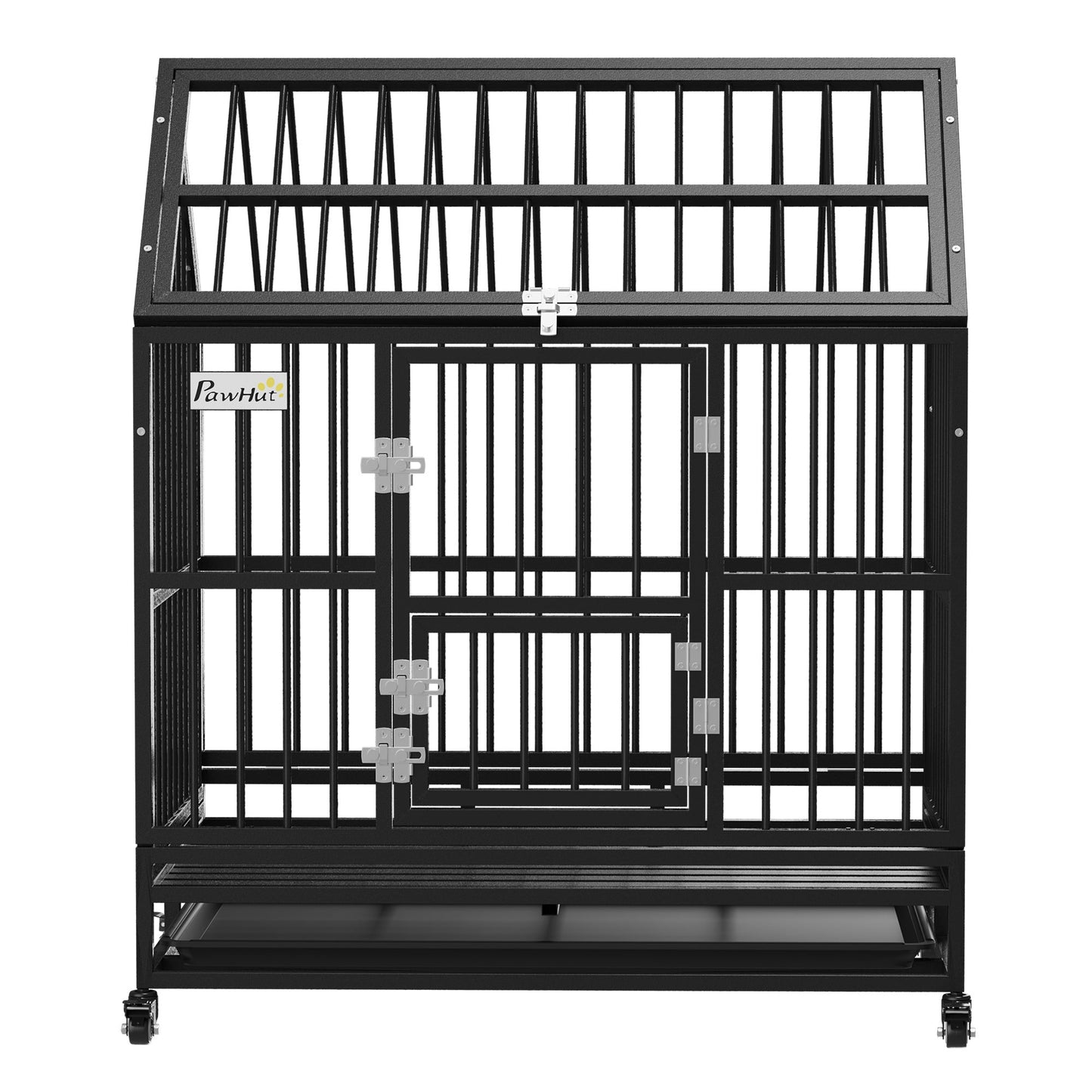 PawHut 43" Heavy Duty Dog Crate on Wheels