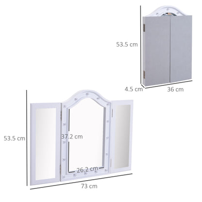 Trifold Freestanding Mirror