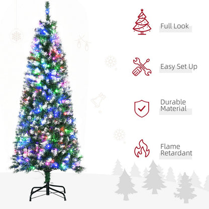 5FT Tall Prelit Pencil Slim Artificial Christmas Tree with Realistic Branches