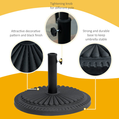 Patio Outdoor Garden 14kg Round Cement Parasol Base Umbrella Weight Stand Holder Fits ?35mm