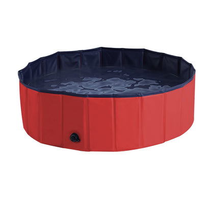 PawHut 100x30H cm Pet Swimming Pool-Red