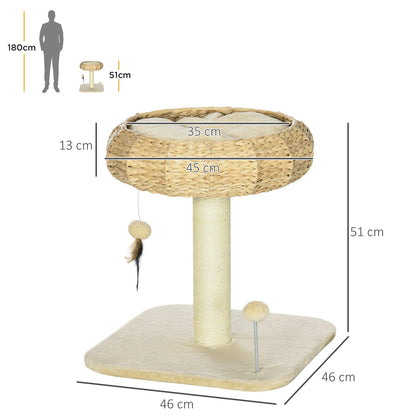 PawHut 51cm Cat Tree Kitten Tower