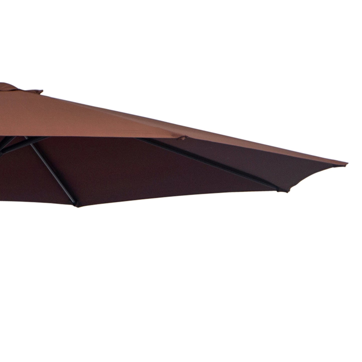 Outsunny Diameter 3M Hanging Umbrella Parasol-Coffee