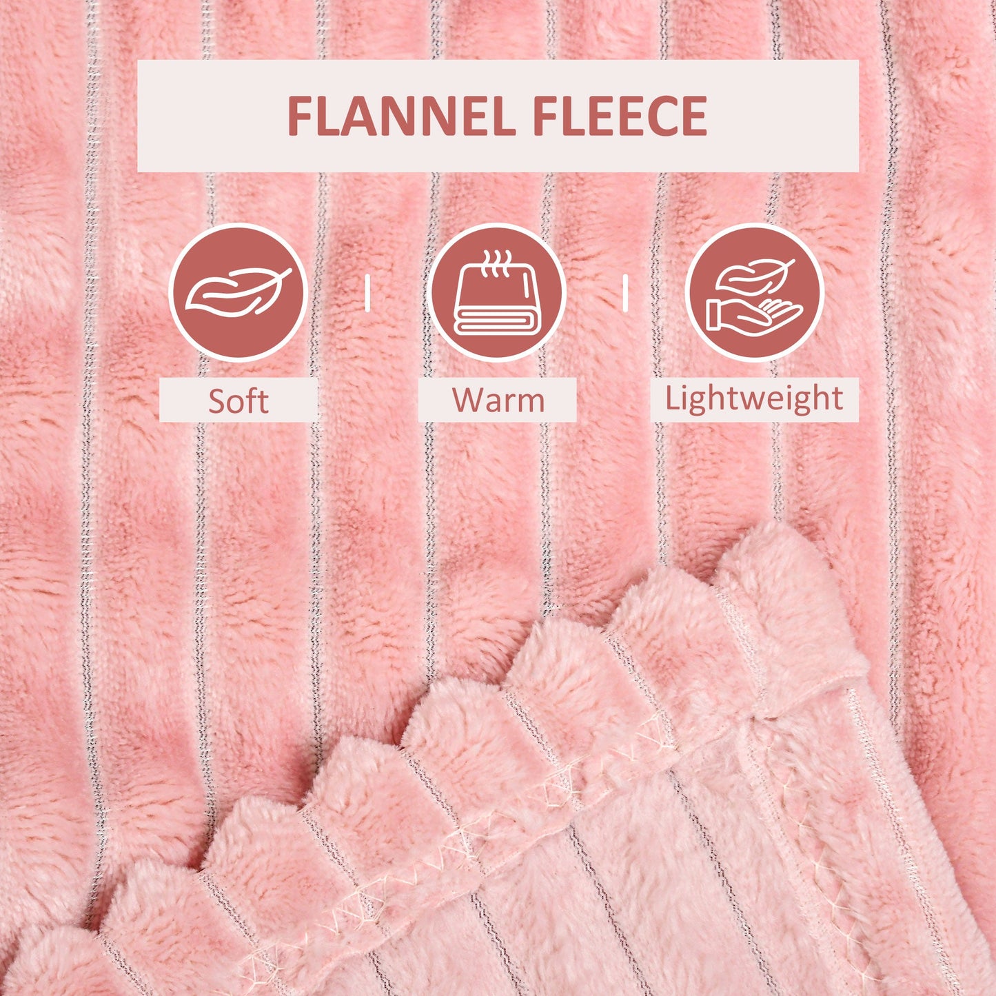 Homcom Flannel Fleece Blanket For Sofas