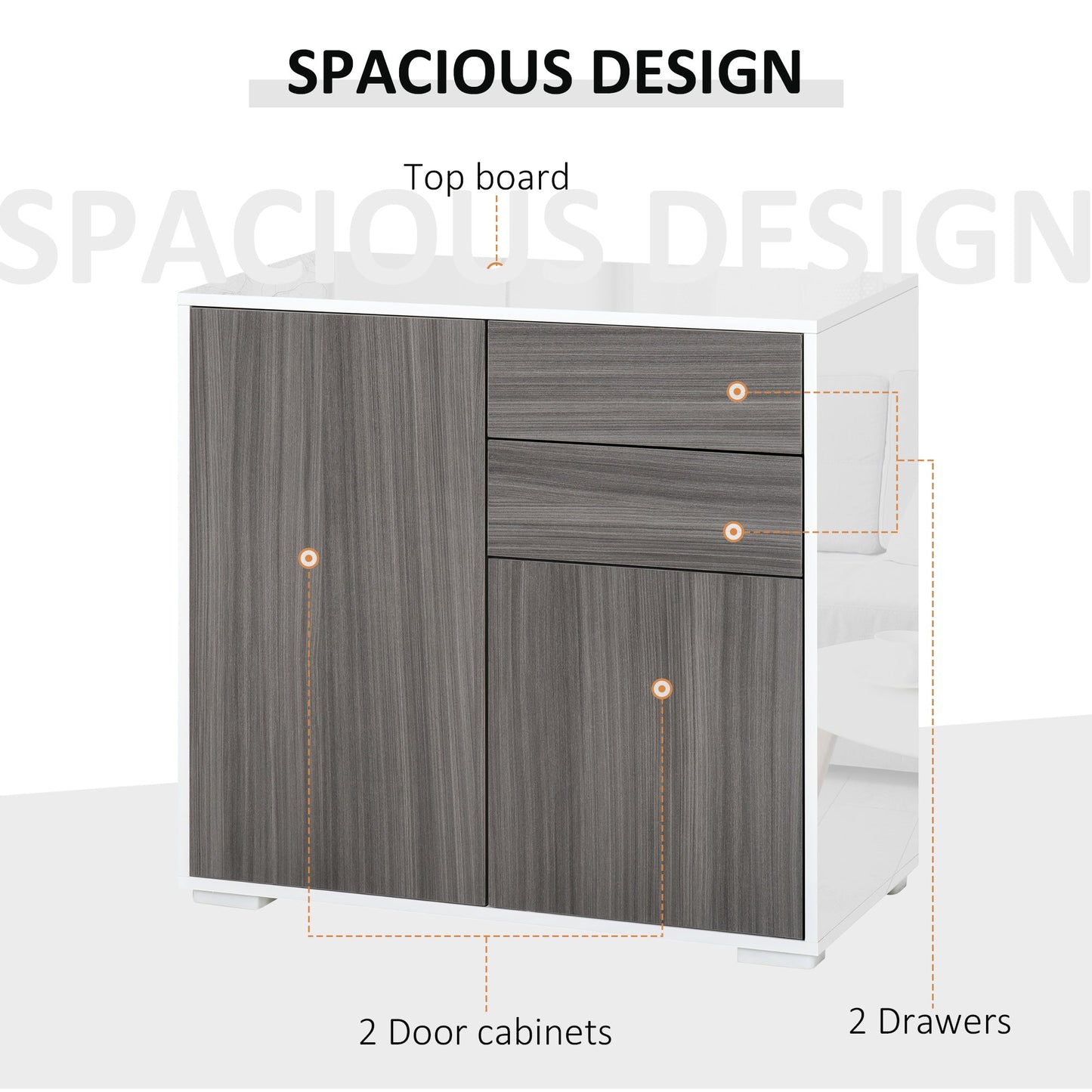 High Gloss Frame Sideboard