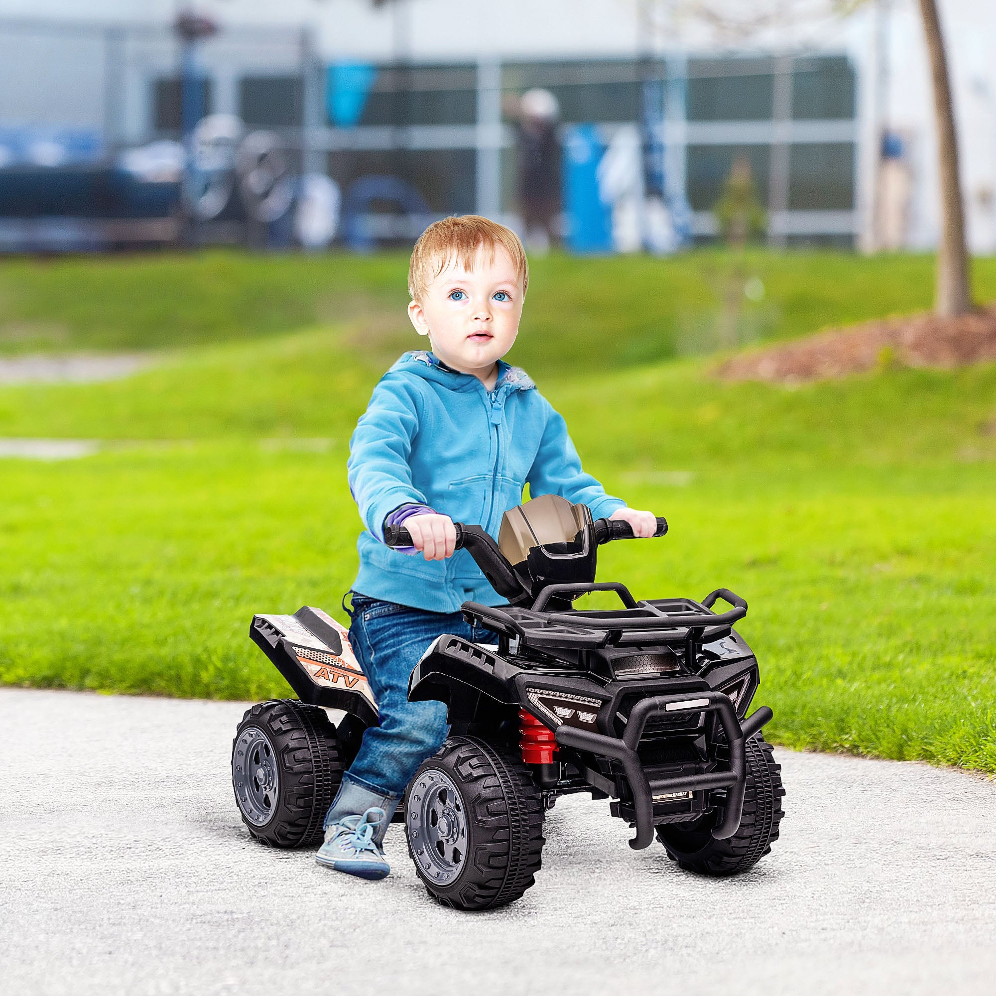 Kids Ride-on Four Wheeler ATV Car with Real Working Headlights for 18 ...