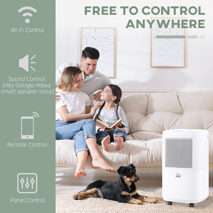 10L/Day 2200ML Portable Quiet Dehumidifier with WiFi Smart App Control