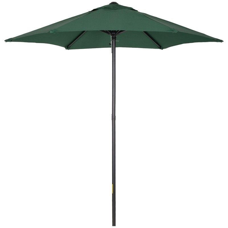 Outsunny 2M Aluminium Pole Garden Parasol - Green