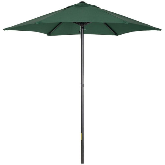 Outsunny 2M Aluminium Pole Garden Parasol - Green