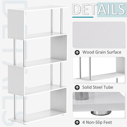 Double 'S' Shelving Unit - White