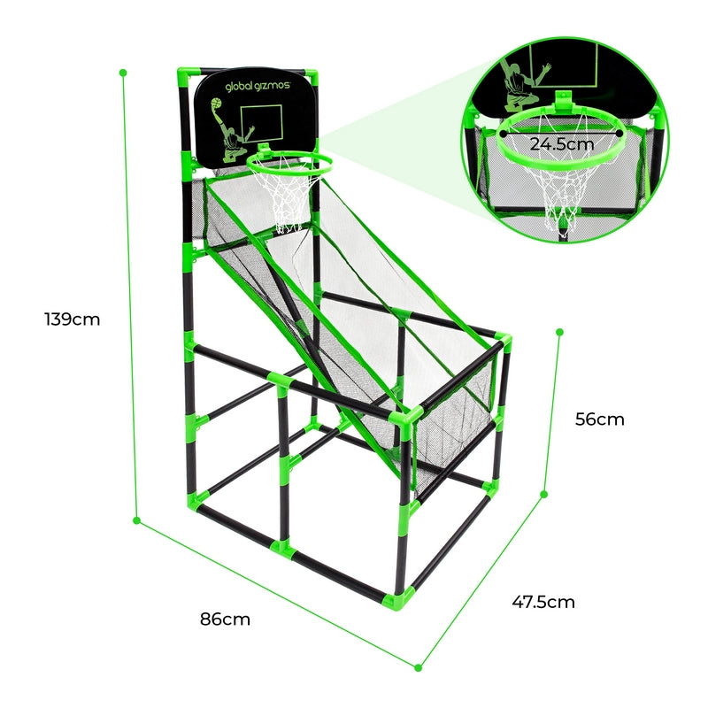 Global Gizmos Arcade Basketball Stand Game with 2 Balls