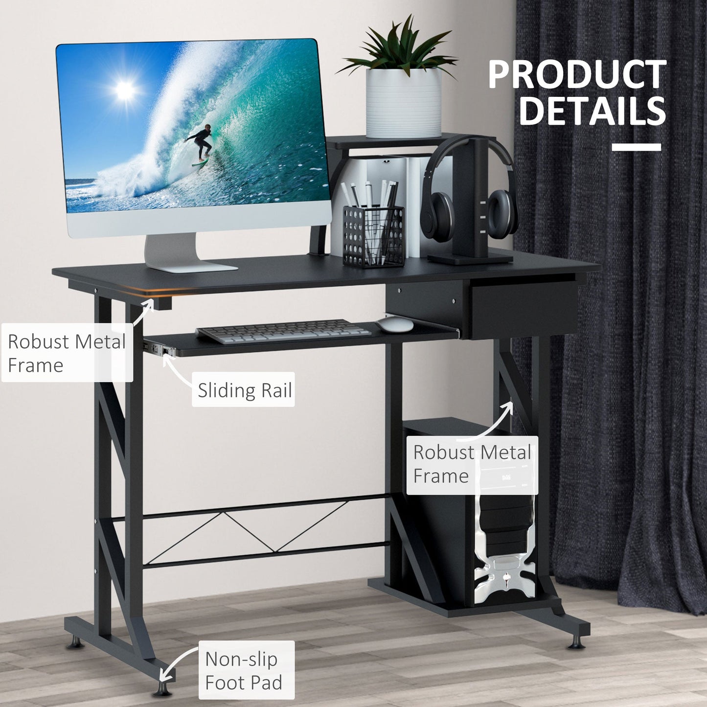 Computer Desk with Display Stand