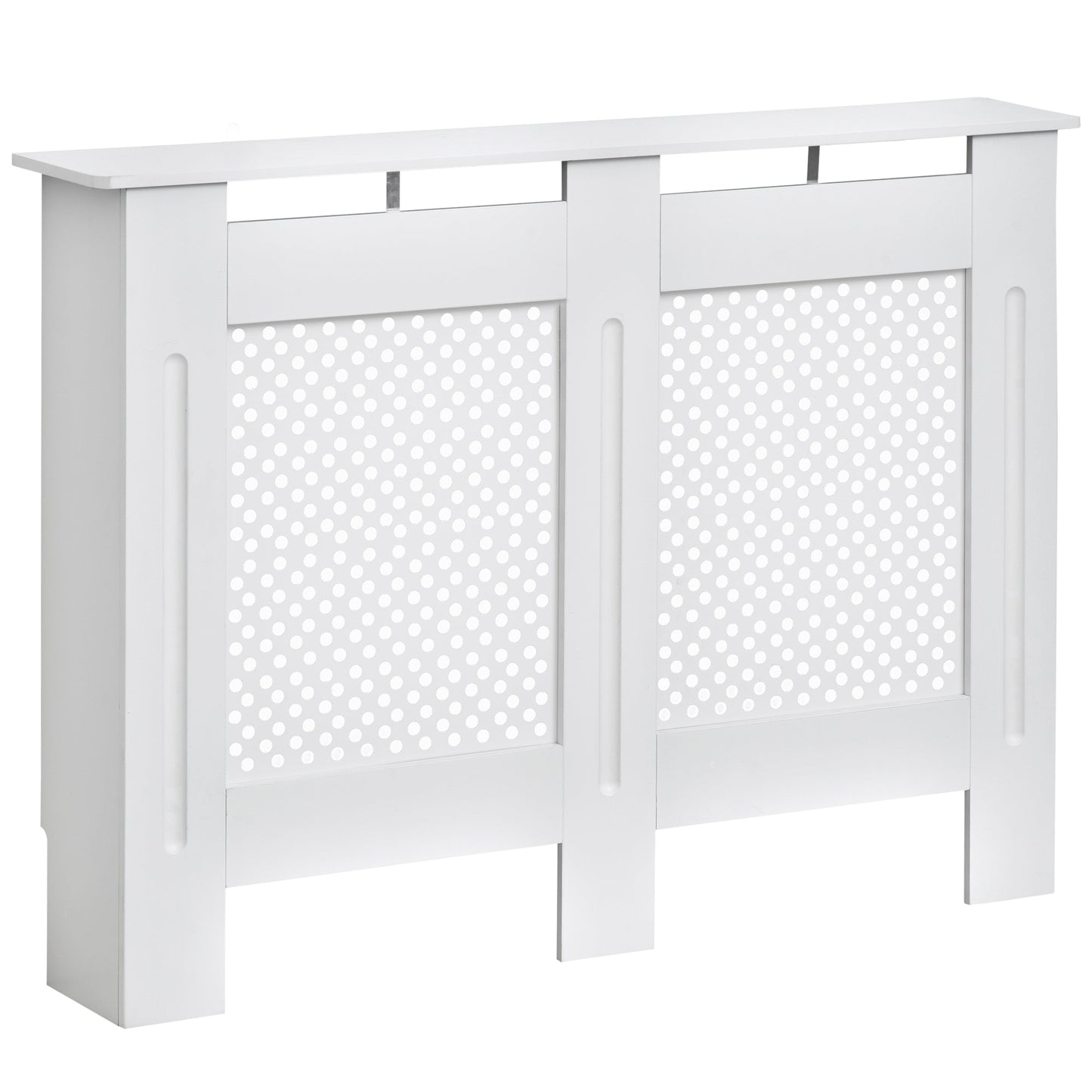 Wooden Radiator Cover Heating Cabinet Modern Home Furniture Grill Style White Painted Medium