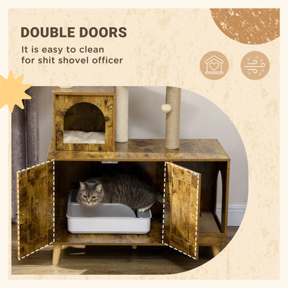 PawHut Cat Litter Box Enclosure