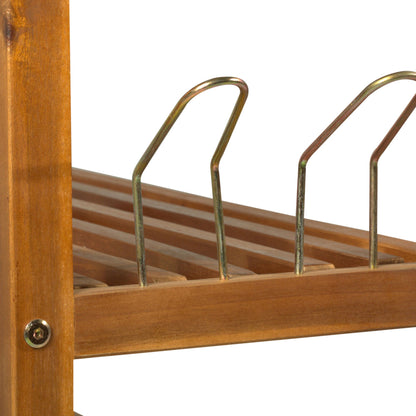 Wooden Five-Shelf Shoe Rack