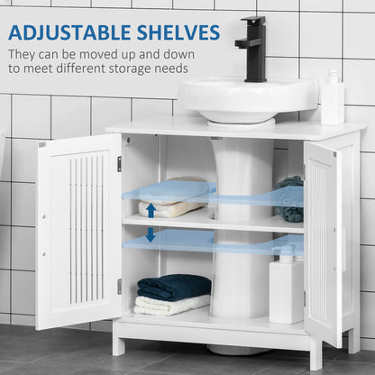 kleankin Modern Under Sink Cabinet with 2 Doors