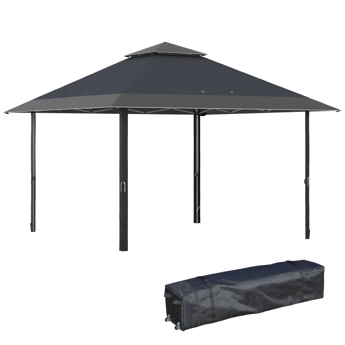 4 x 4m Pop-up Gazebo Double Roof Canopy Tent with UV Proof