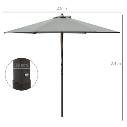 2.8m Garden Parasol Umbrella