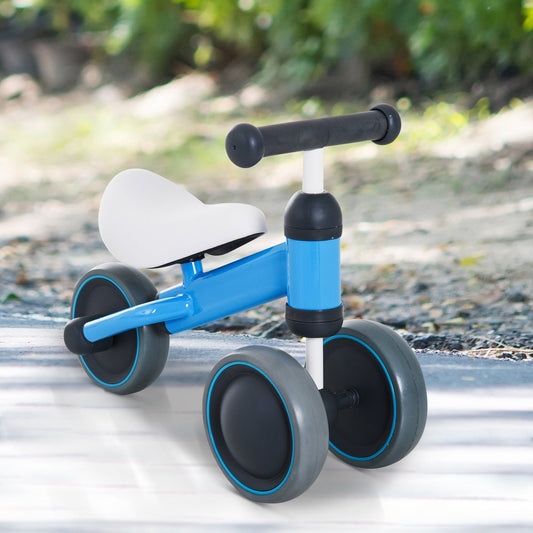 Kids Balance Bike Toddler Plastic No-Pedal Walking Blue