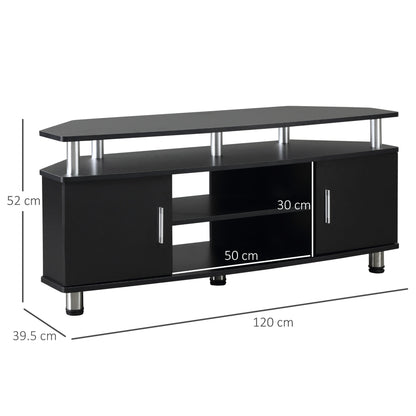 TV Unit Cabinet for TVs up to 55 Inches with Storage Shelves and Cupboard