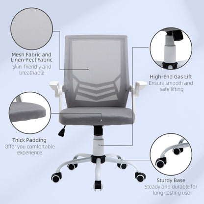 Vinsetto Mesh Office Chair Swivel Task Computer Desk Chair for Home with Lumbar Back Support