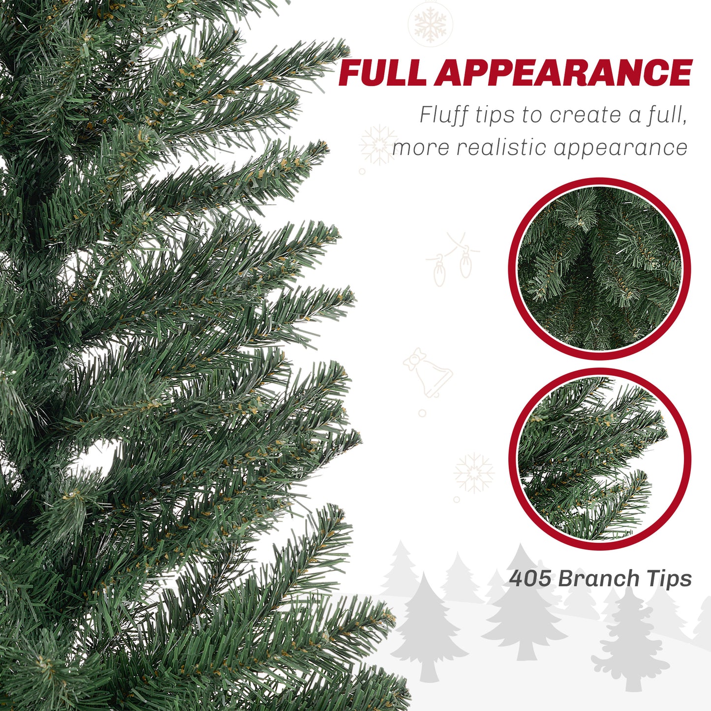 7ft Slim Christmas Tree Artificial -  405 Tips