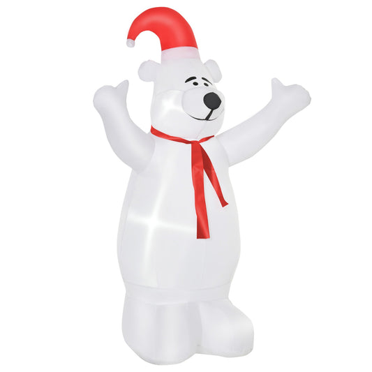 6ft Tall Outdoor Inflatable Bear Airblown Projection Holiday Christmas Lawn Décor