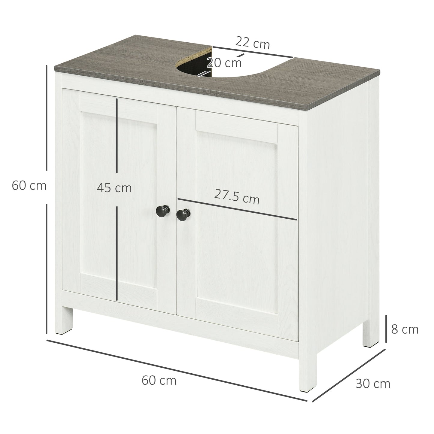 Kleankin Modern Bathroom Sink Cabinet