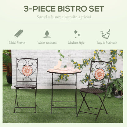 3-Piece Mosaic Bistro Set