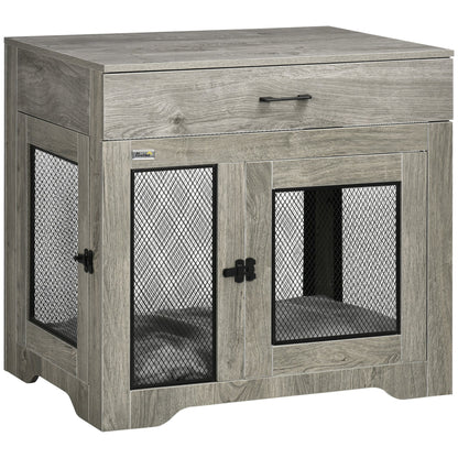 PawHut Indoor Use Dog Crate Furniture with Cushion