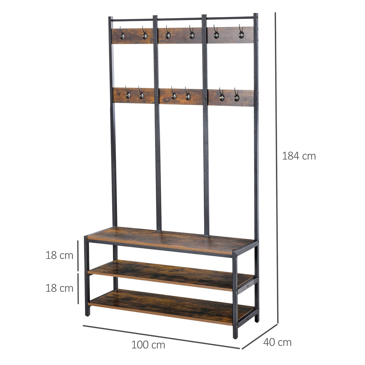 Industrial-Style Coat Rack