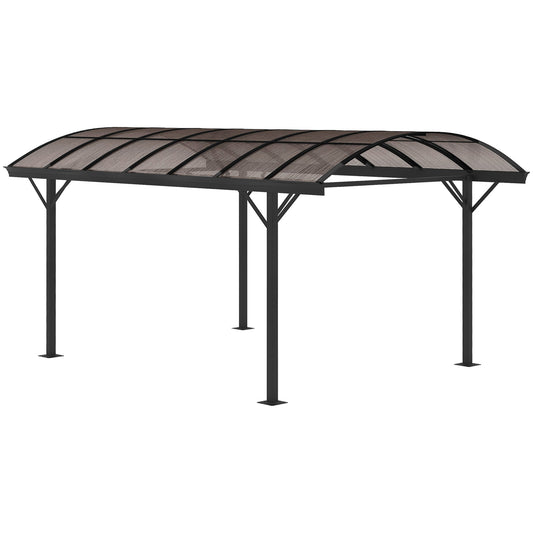 5 x 3M Hardtop Pergola Aluminium Gazebo Pavilion Garden Shelter Carport with Polycarbonate Roof