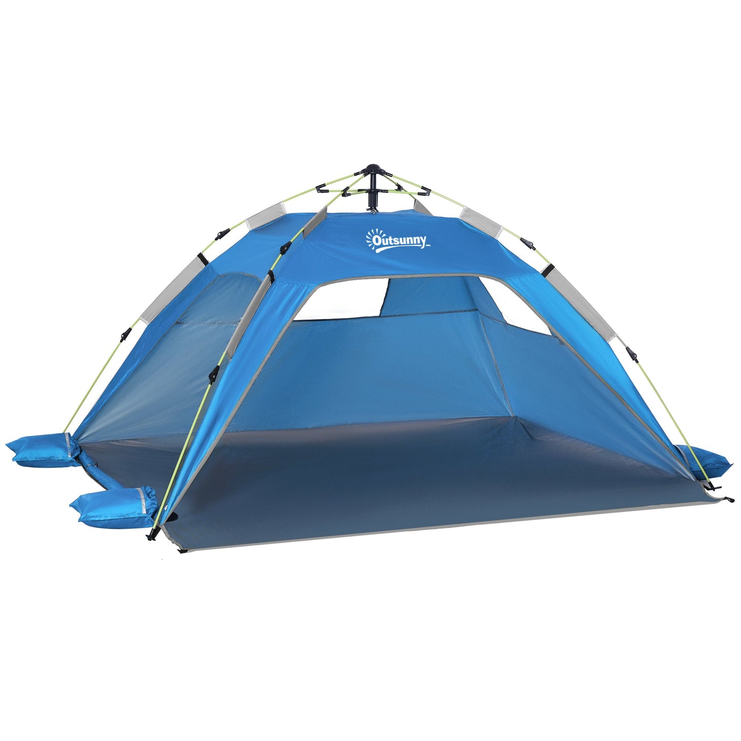 Beach Tent for 1-2 Person Pop-up Design with 2 Mesh Windows & 2 Doors Sky Blue