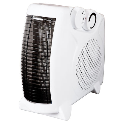 Fan Heater Flat or Upright White 2000W