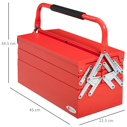 Durhand Steel 5-Tray Portable Tool Box - Medium