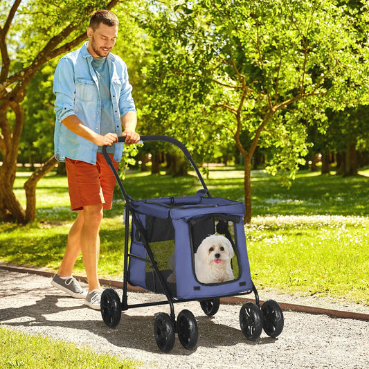 PawHut One-Click Foldable Pet Stroller