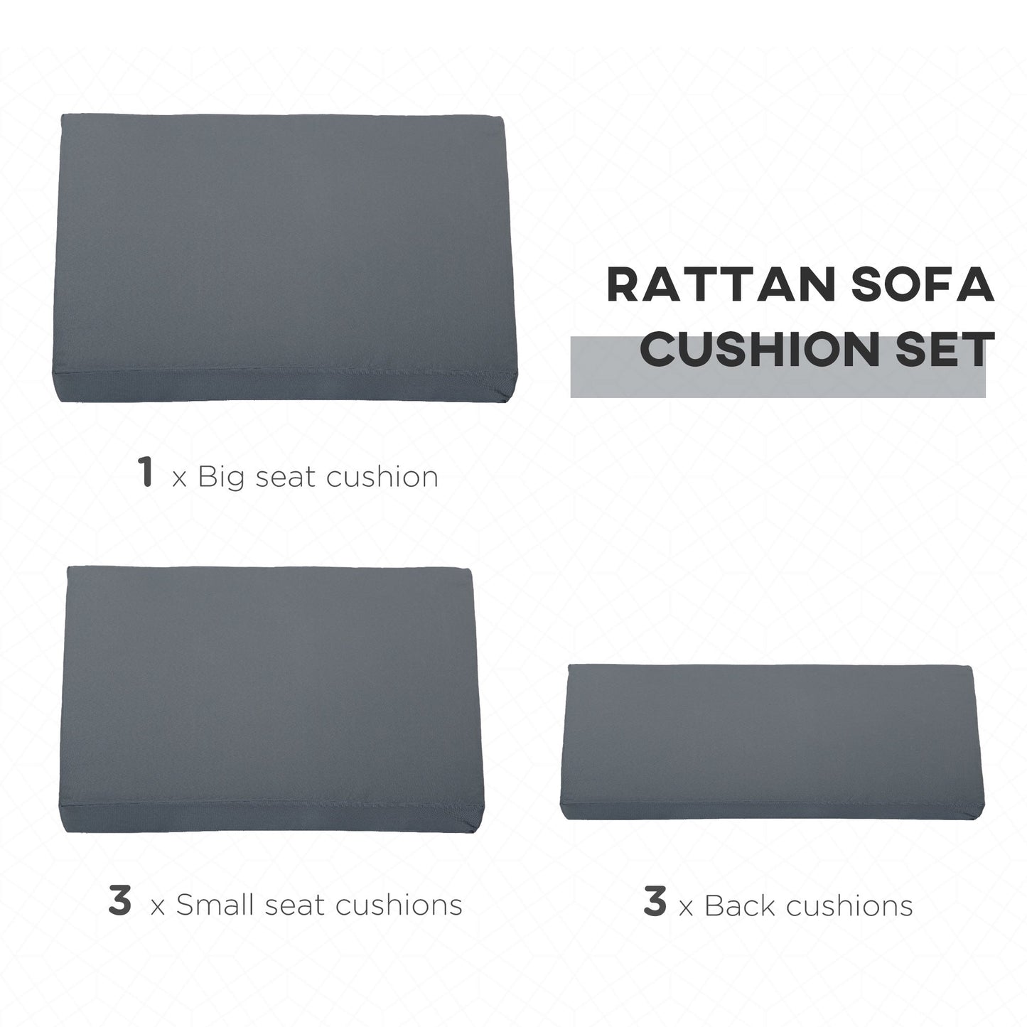 Outdoor Cushion Pad Set for Rattan Furniture