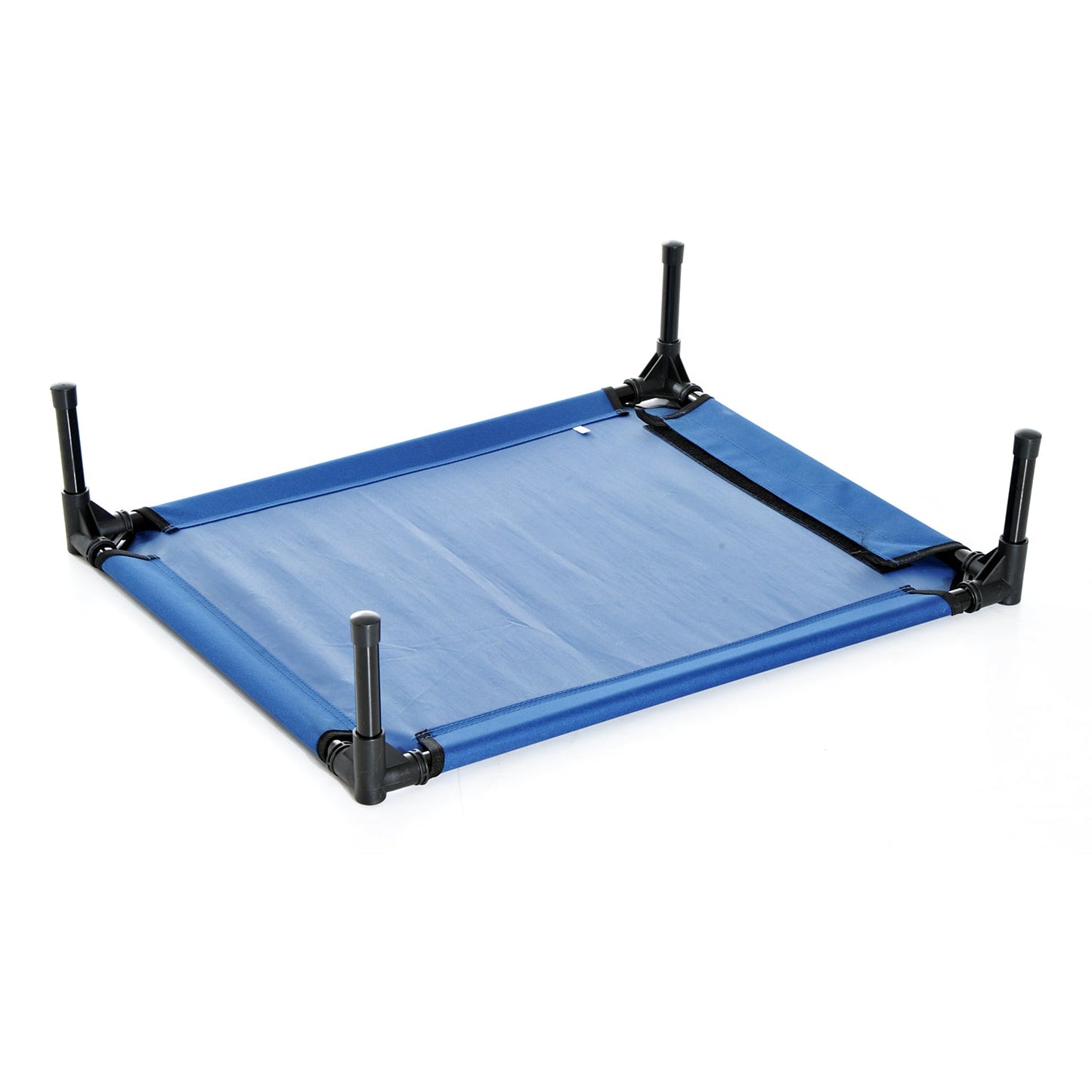 Pawhut Raised Dog Bed Cat Elevated Lifted Portable Camping With Metal Frame Blue (Medium)