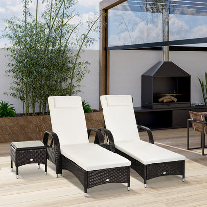 3-Pieces Patio Lounge Chair Set