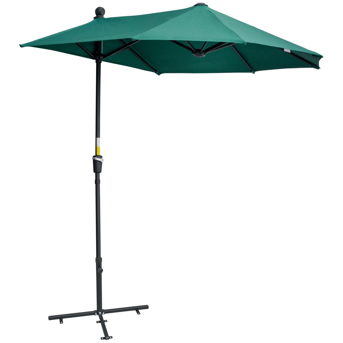 2m Half Parasol Market Umbrella Garden Balcony Parasol with Crank Handle