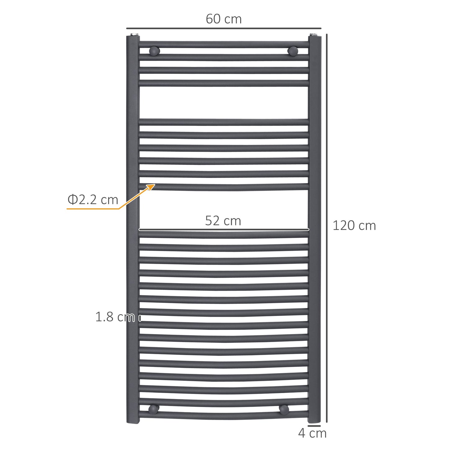 Curved Heated Towel Rail