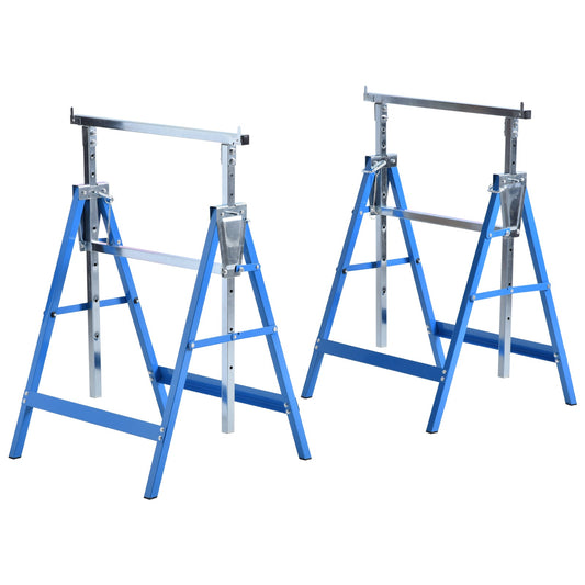 Steel Builders Twin-Set Telescopic Trestle Blue